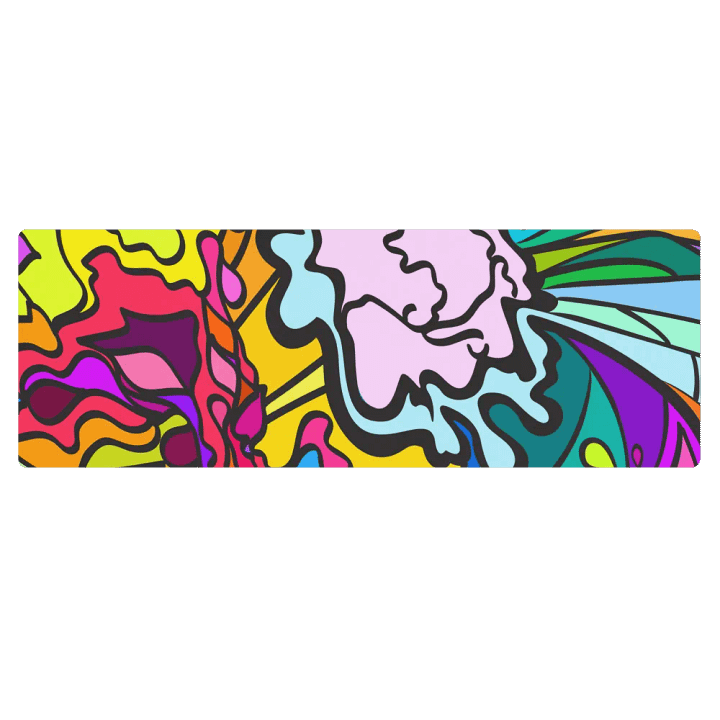 Vibrant Harmony Yoga Mat - Wave at Sunset product image (1)
