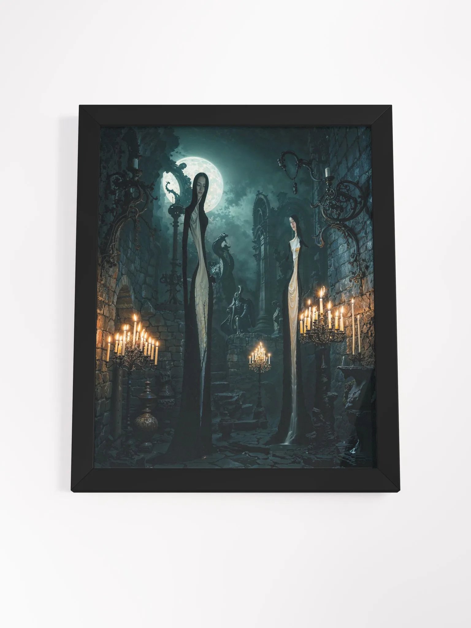 Gothic Moonlit Encounter Framed Print product image (16)