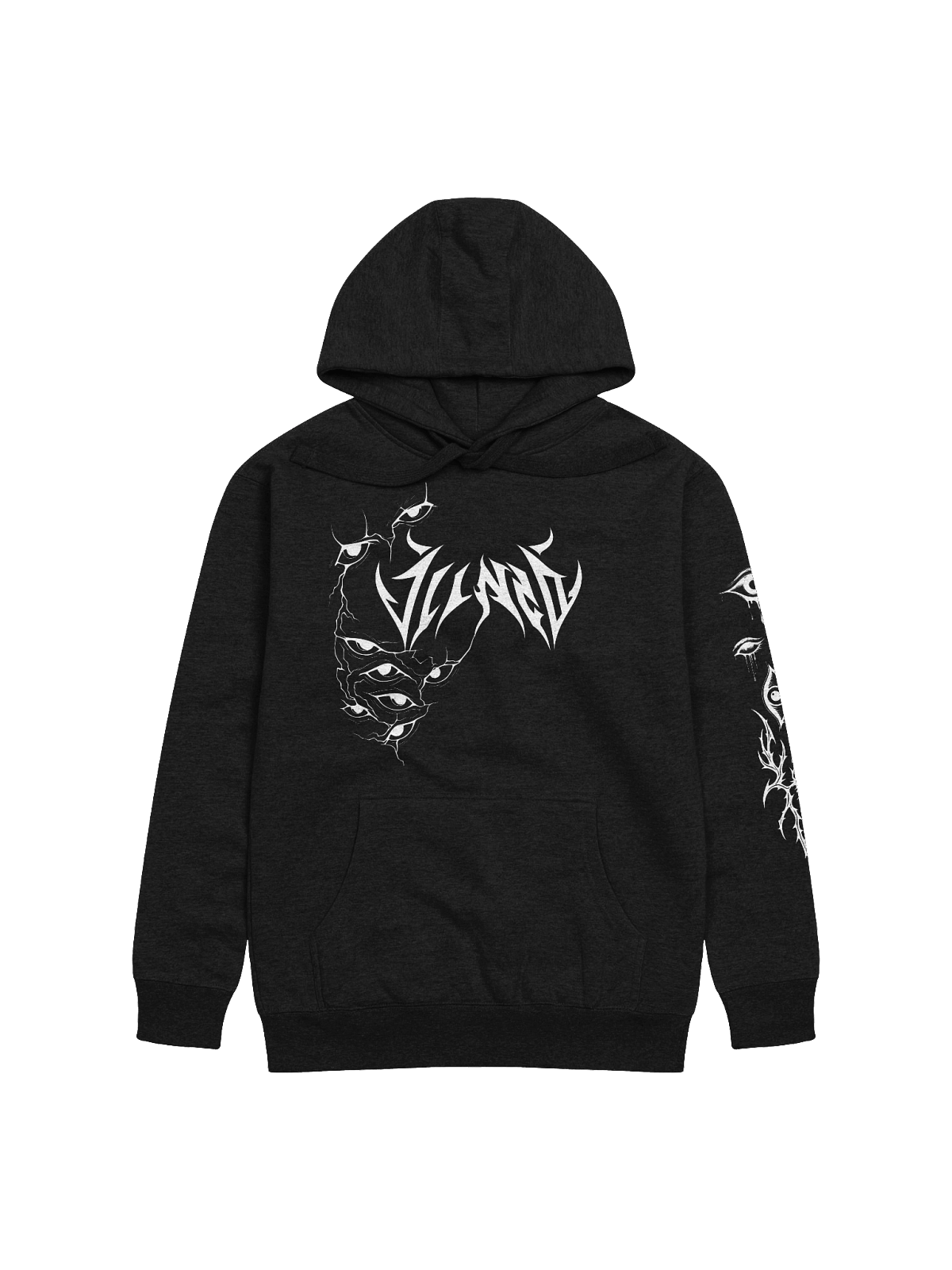 ★HOODHOOD★ Signature Logo Sweatshirt Black Signature Logo Hoodie - Black/White – ABTHEKREATOR