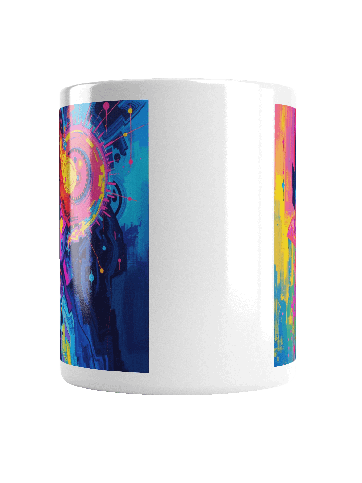 Coffee Mug Psychedelic Abstract Vibrant Cosmic Neon Futuristic Art product image (6)