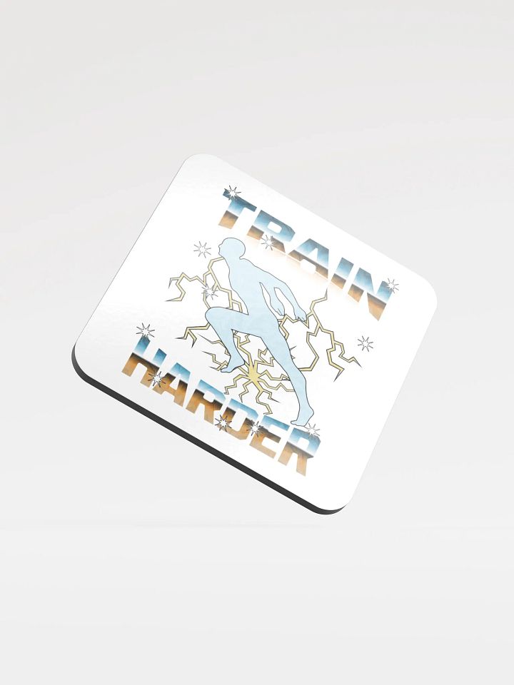 Train Harder Runner Electric Energy Cork Coaster Set product image (1)