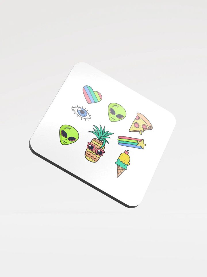 "Martians Take Belfast!" Roswell Aliens Cork Coaster product image (1)