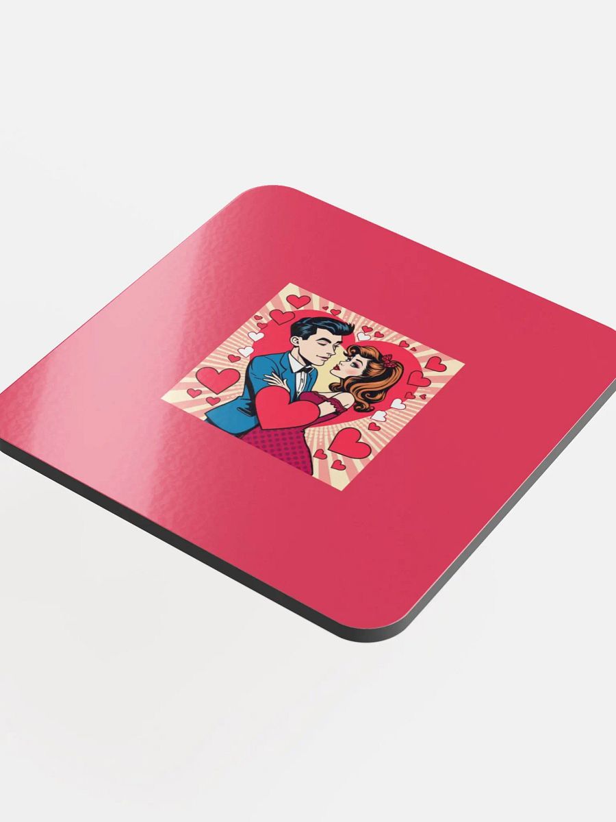 Romantic Embrace Pop Art Coaster Set product image (4)
