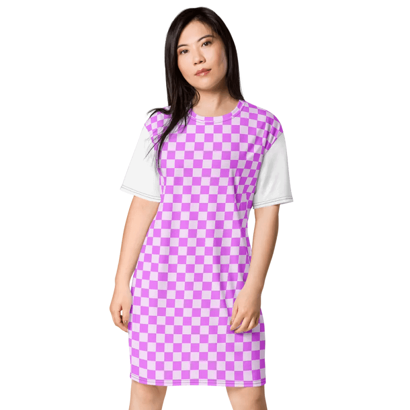 Pink Checkered Dress