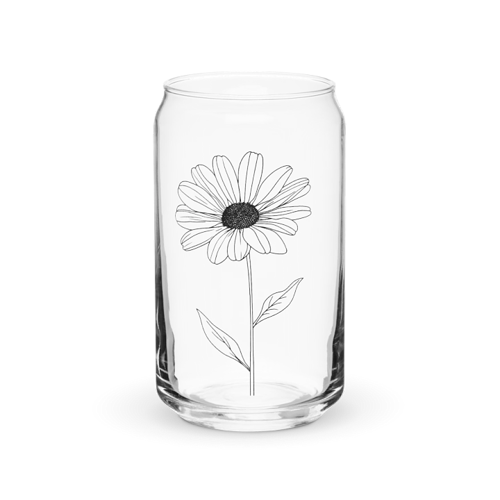 Daisy Sip in Style: Can-Shaped Glass product image (1)