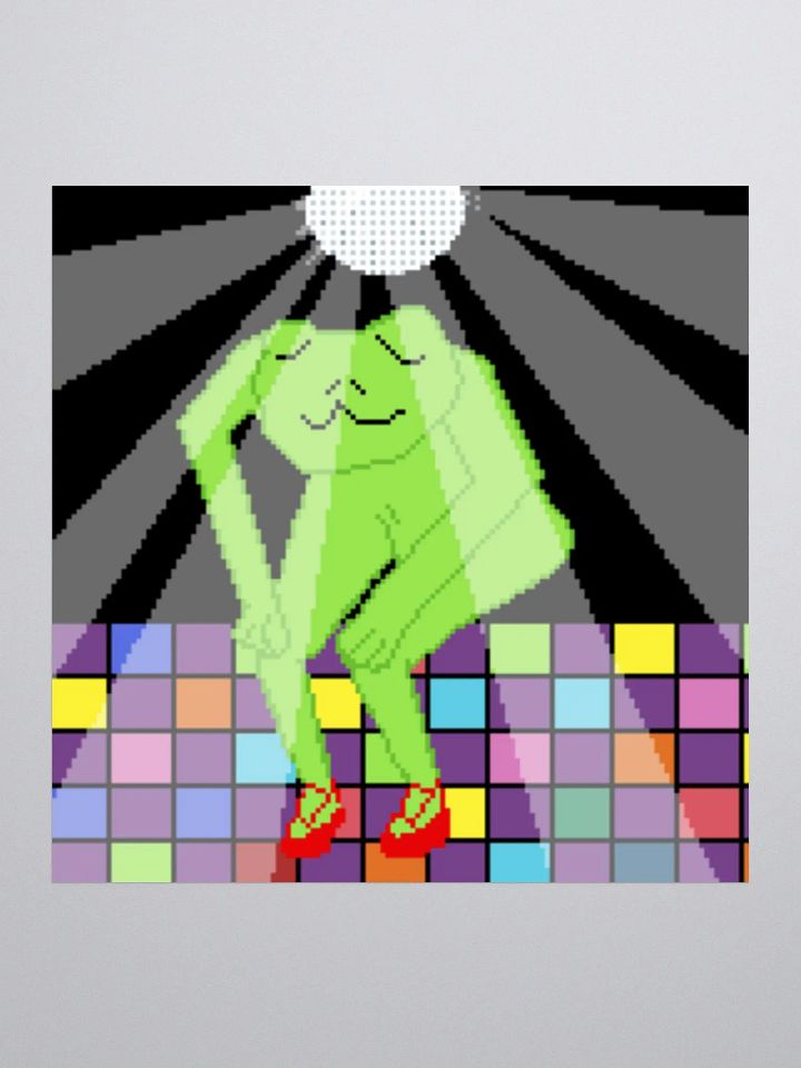 Frog disco sticker product image (1)