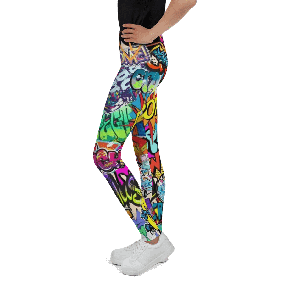 Kids Leggings – Graffiti Style Print for Urban & Trendy Look product image (12)