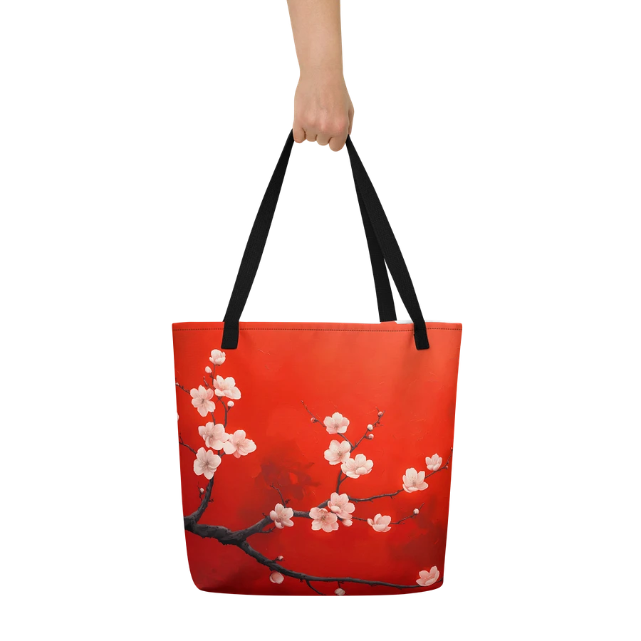Tote Bag: Vibrant Flowers Cherry Blossoms in Spring Japanese Art Style Design product image (6)