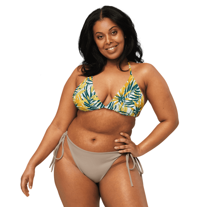 Tropical Summer | Recycled Padded String Bikini Top product image (1)
