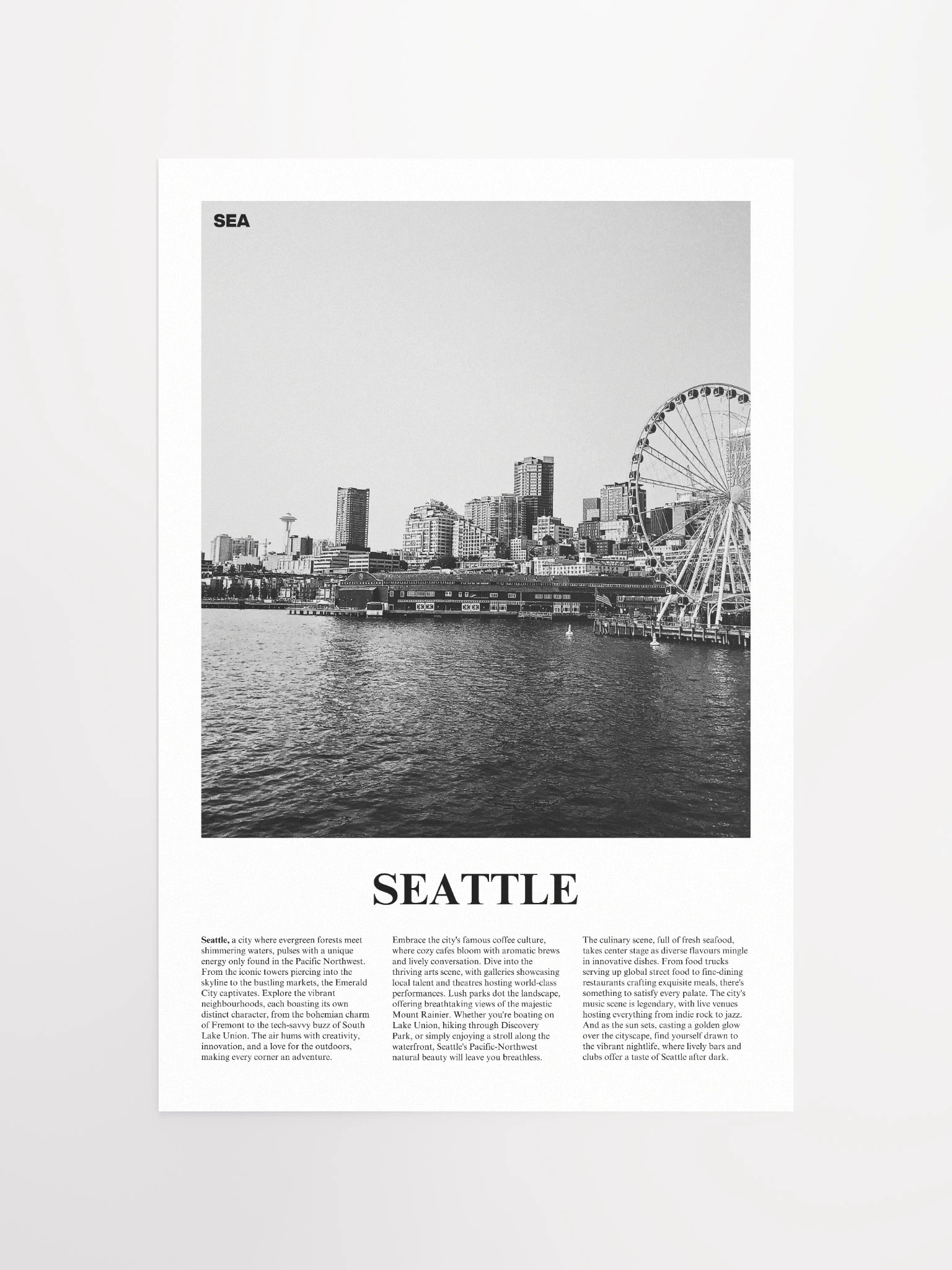Seattle 03 Newspaper Poster product image (5)