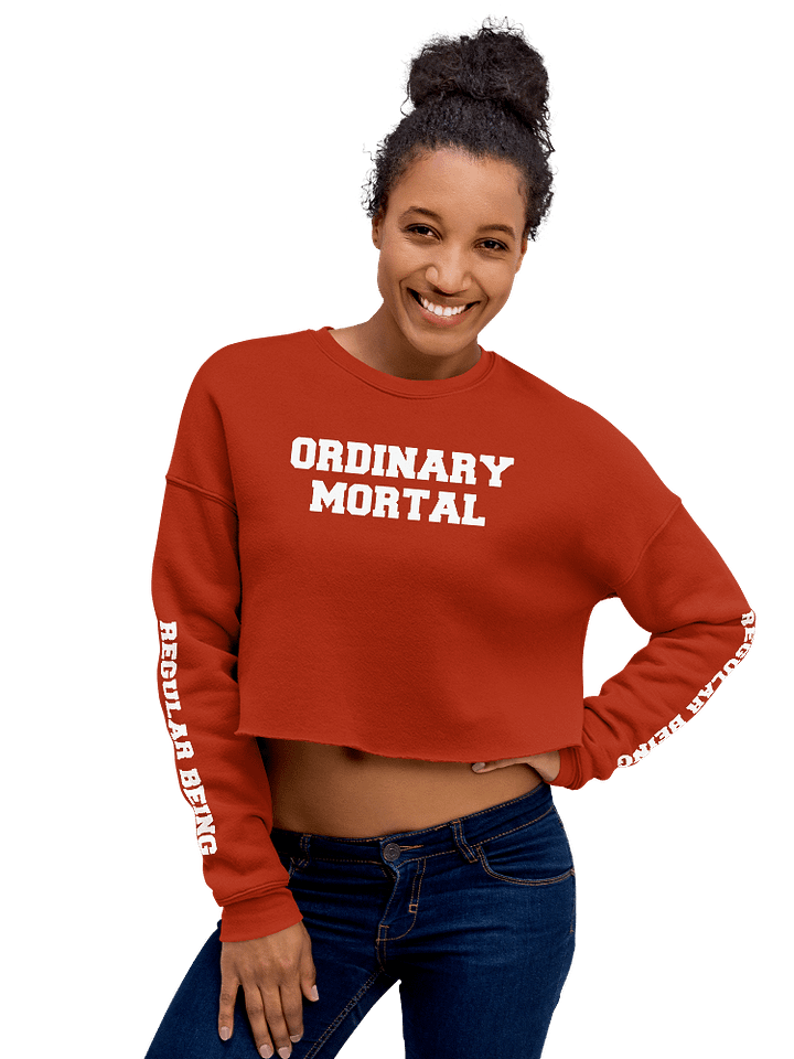 (2 sided) Ordinary Human crop sweatshirt product image (1)