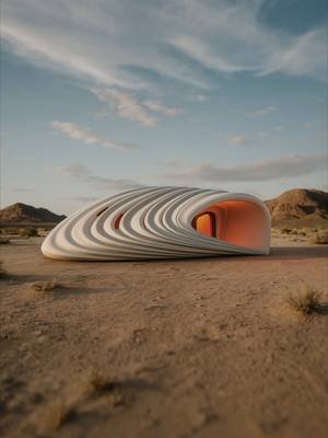 Sahra Flow - Tiny House - Empty Quarter . KSA - Sine Studio #parametricdesign #architecturestudent #grasshopper3d #architecturedesign #architect #architecturemodel #model #parametricarchitecture #models #rendering #architectureschool #zahahadid #rhino #architecturetiktok #render #design #architecture #architecturestudentlife #modeling #grasshopper
