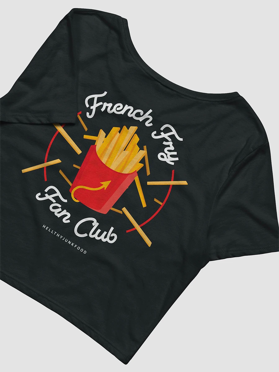 French Fry Fan Club Cropped T-Shirt - Black product image (3)