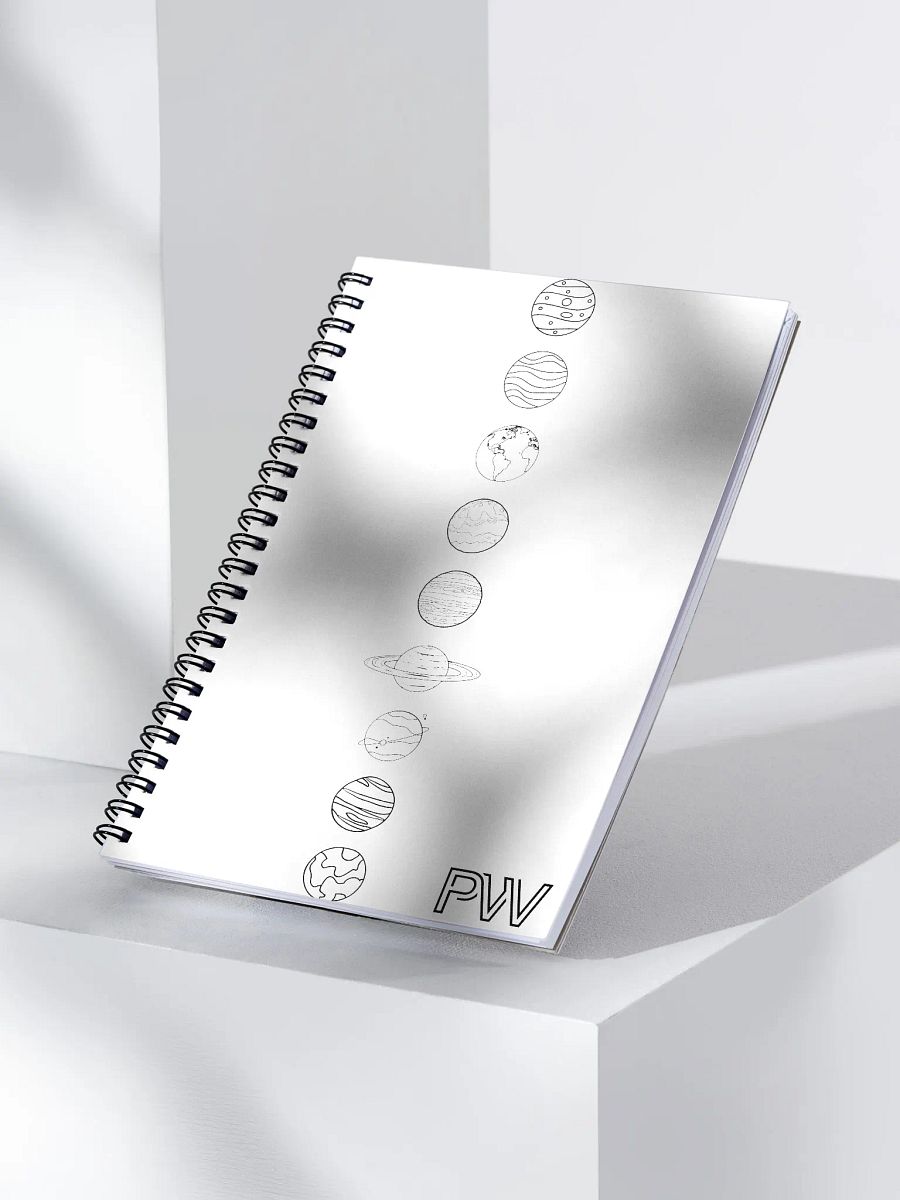 PW and vertical planets spiral notebook product image (3)
