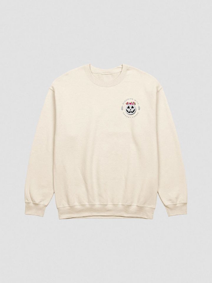 Blooming with Spooky Charm Embroidered Crewneck Sweatshirt – Cozy Halloween Apparel product image (1)