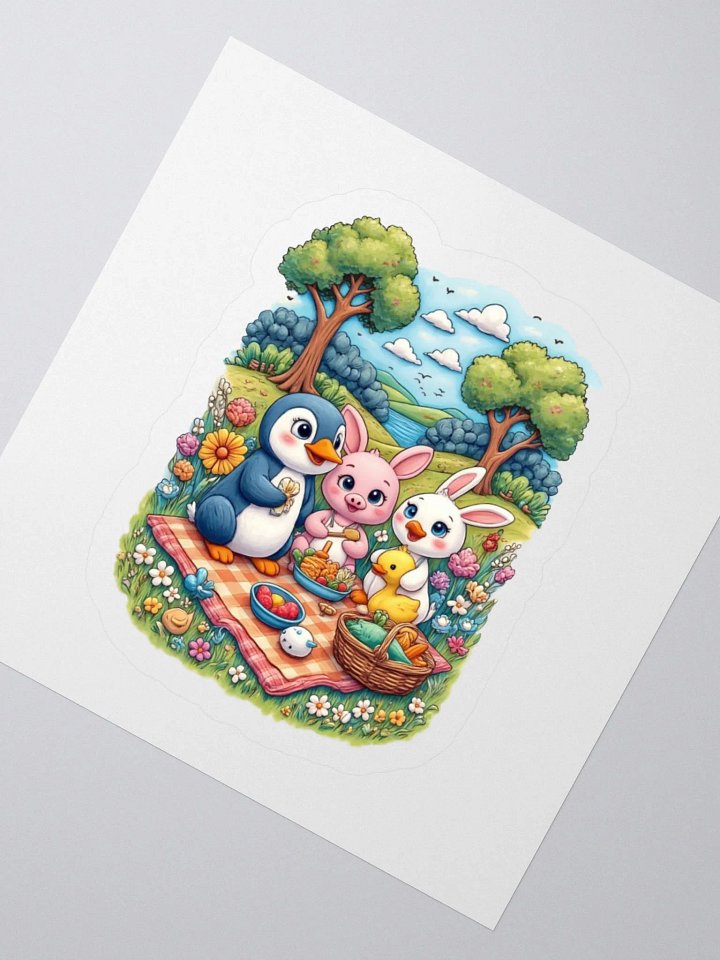 Whimsical Picnic Baby Animal Friends Sticker Set product image (4)