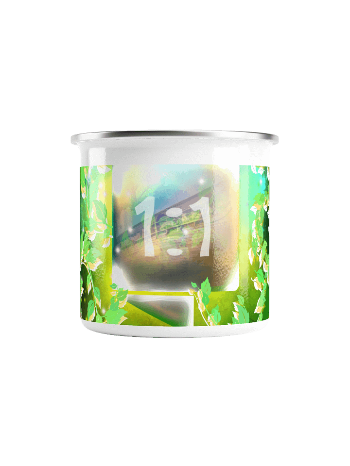 AiG Logo Enhanced into a Solarpunk Artifact Nature Glow Enamel Mug product image (2)