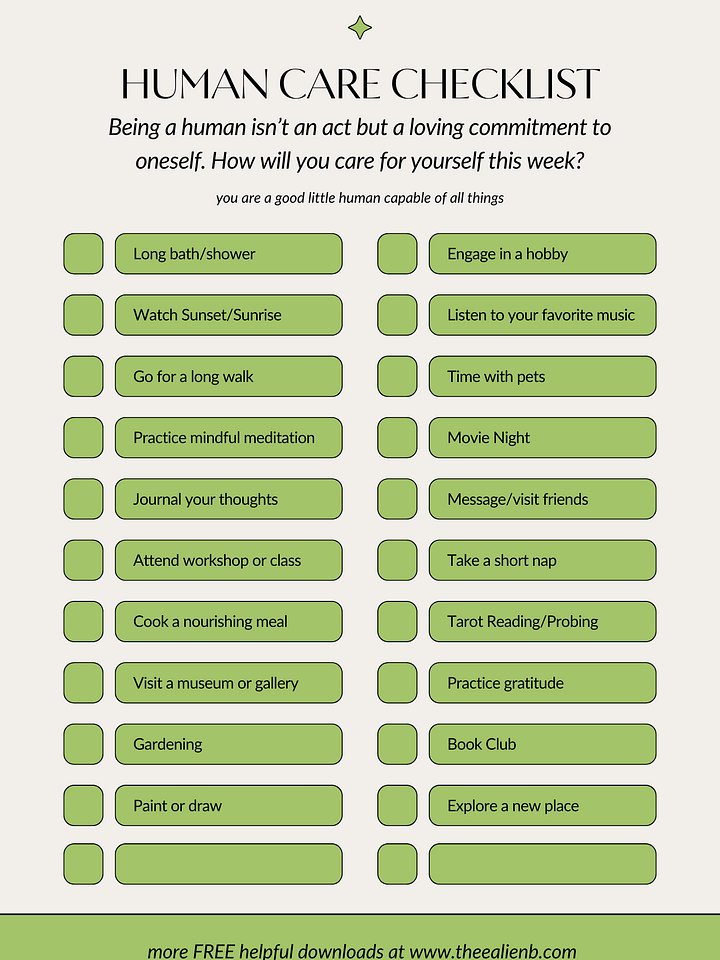Human Care Checklist product image (1)