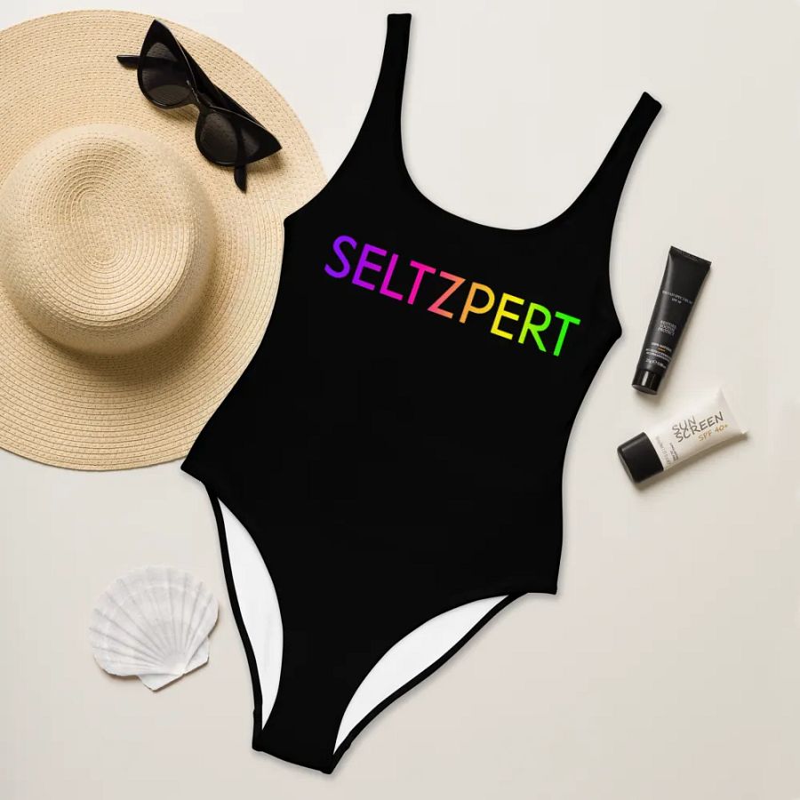 Seltzpert Women's Swimsuit (Black) | Rainbow Paradise product image (11)