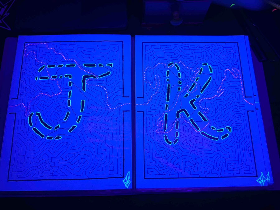 The aMAZEking alphabet ~Enhanced~ Black Light Answer Key Version product image (6)