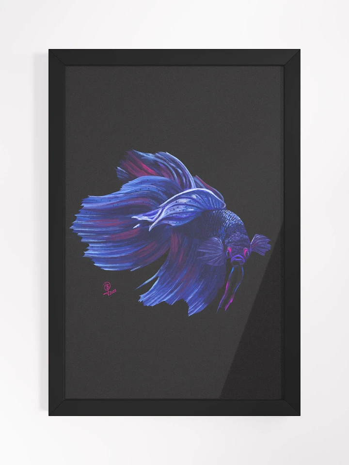 BettaWave (A Synthwave Betta Fish) Framed Art product image (2)