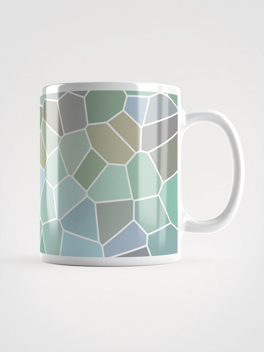 Mug Blanc Mozaïque Serra - Design Géométrique Rétro Chic - Cadeau Déco product image (1)