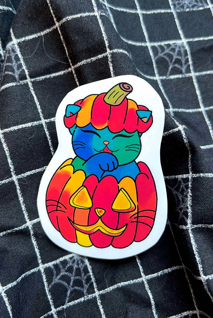 Pumpkin Paws | Vinyl Glossy Sticker product image (1)