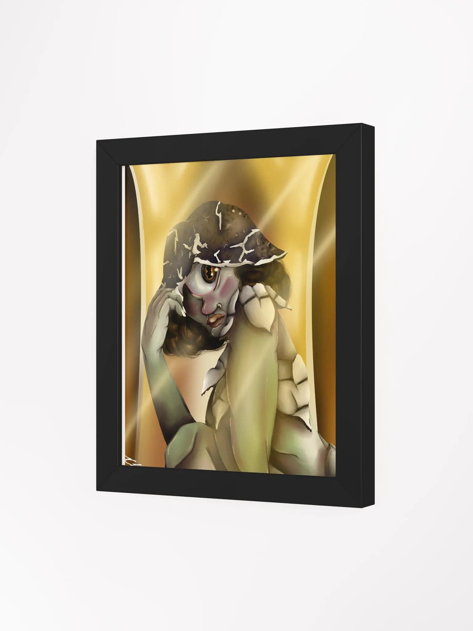 Framed Collared Earthstar Fungirl Print product image (5)