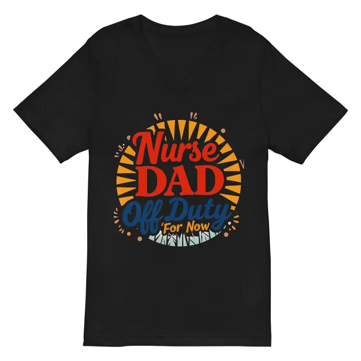 Nurse Dad Off Duty V-Neck Tee product image (3)