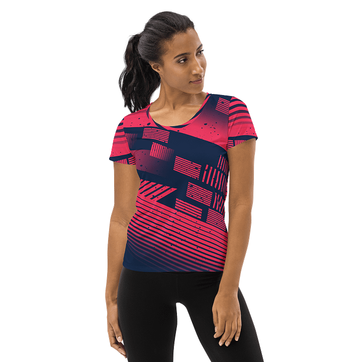 Red Stripes | Women's Athletic T-Shirt product image (2)