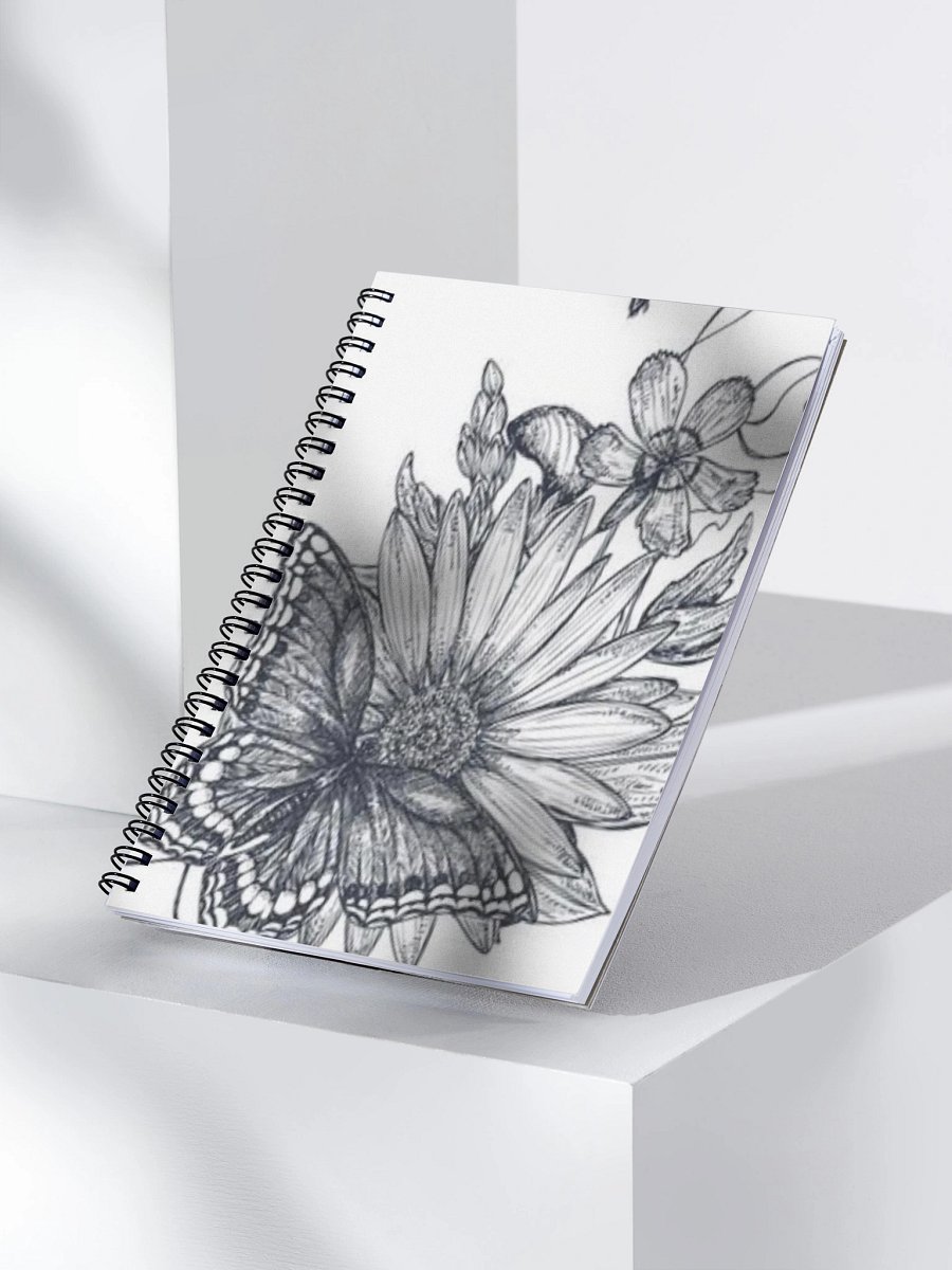 Butterfly and Daisy Spiral Notebook product image (3)