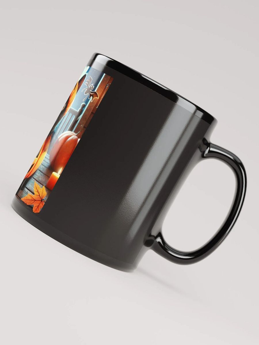 Black Glossy Mug featuring a Cute Cat product image (4)