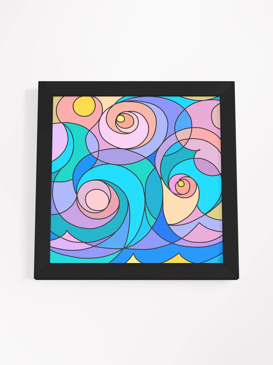 Vibrant Swirling Abstract Framed Poster - Abstract Square No. 2 product image (55)