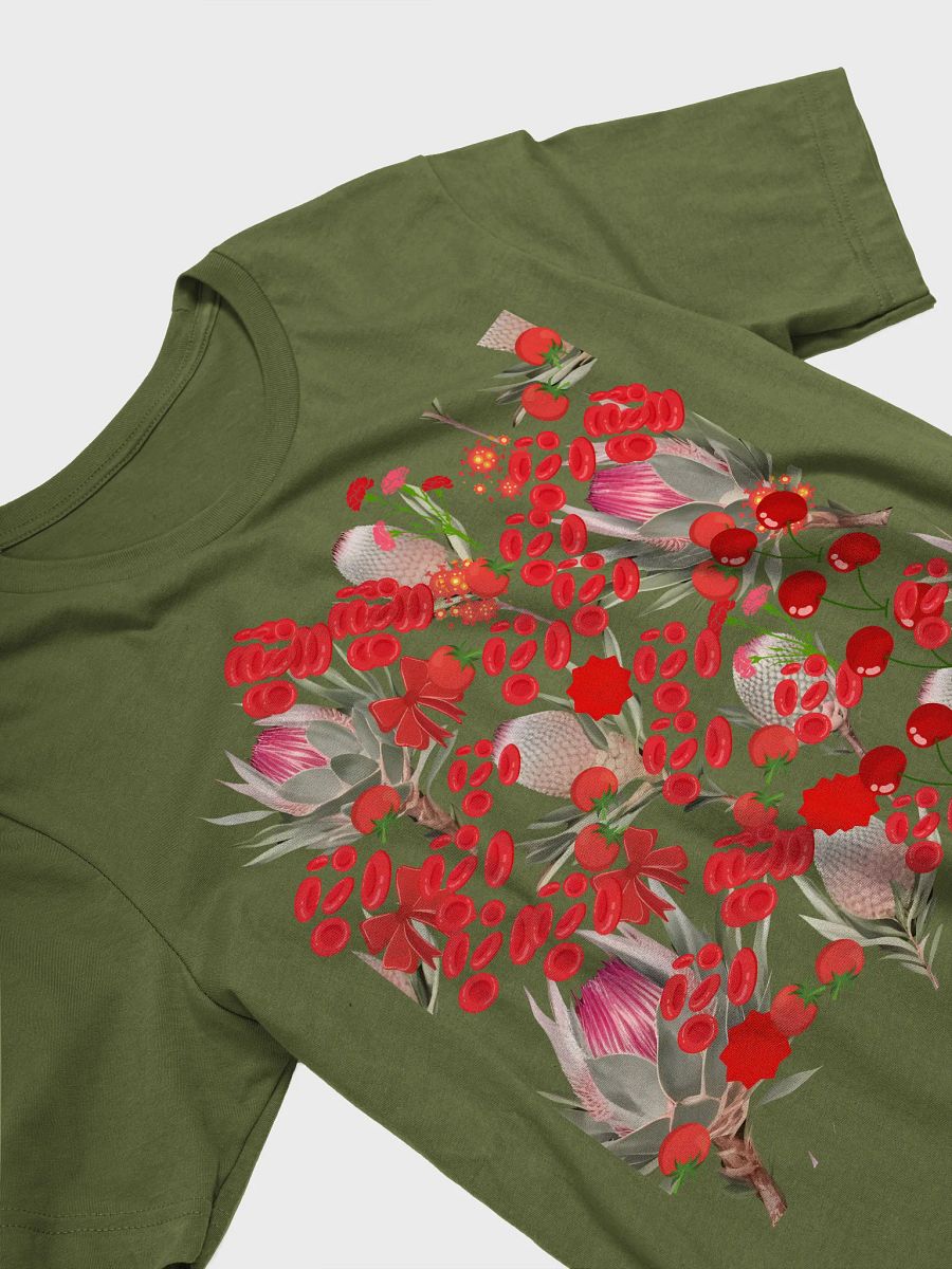 Bold Red Botanical Pattern – Protea Flowers, Tomatoes & Abstract Elements product image (29)
