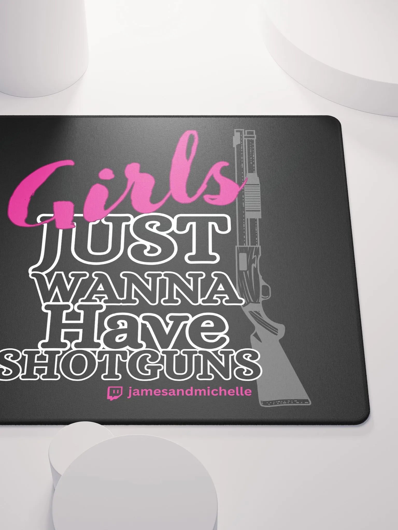 Girls Just Wanna Have Shotguns, Gaming Mouse Pad 18″×16″ product image (5)