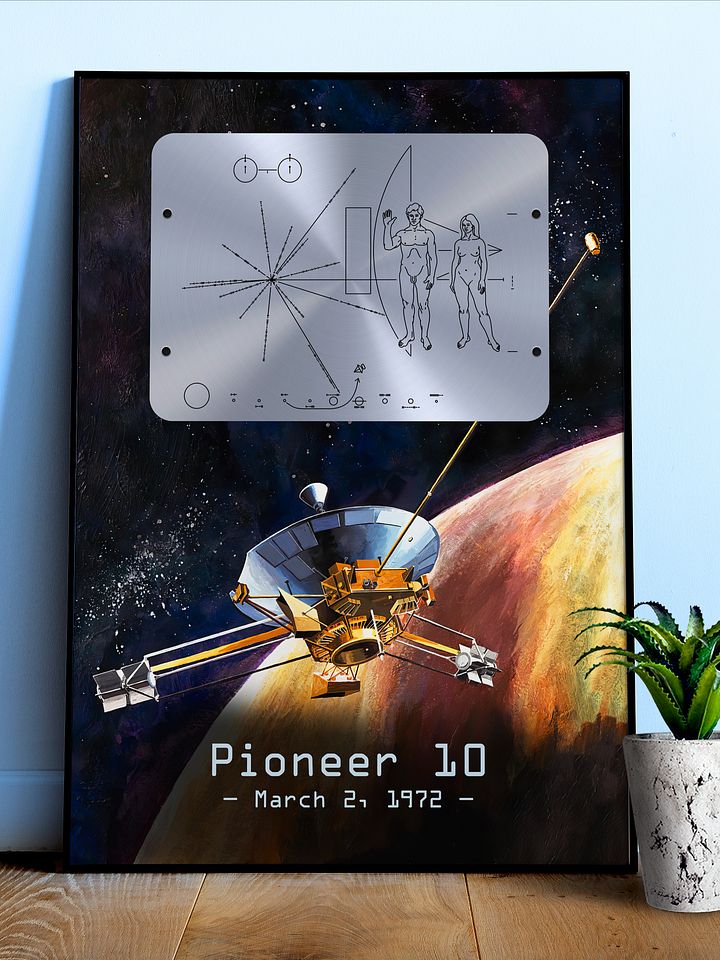 NASA Pioneer 10 plaque — space poster, science print product image (1)