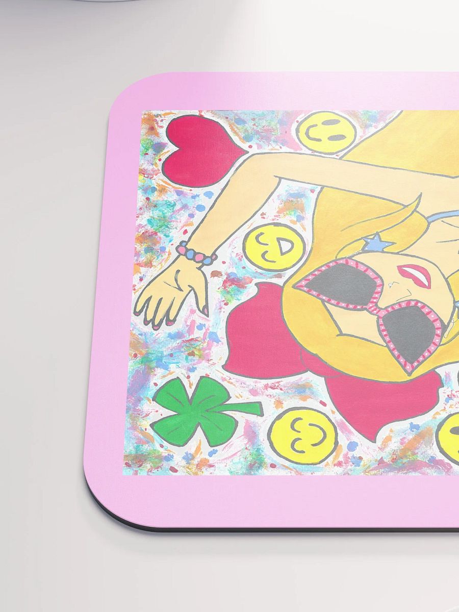 Girl with the ice cream - (art by Dina R.) - tempera painting picture - Classic Mouse Pad product image (6)