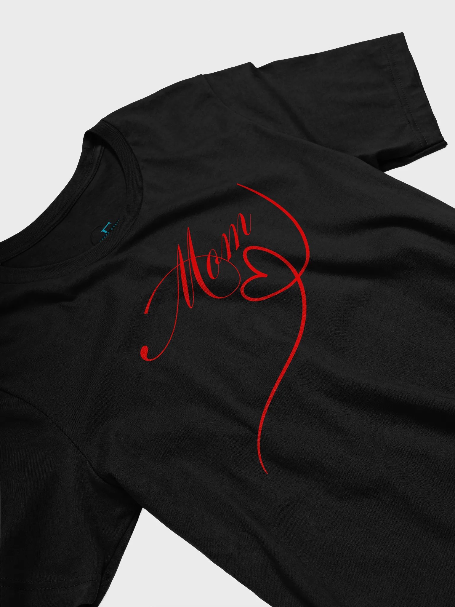 Bella + Canvas "Mom" Cursive T-Shirt with Red Heart – Soft & Stylish product image (20)