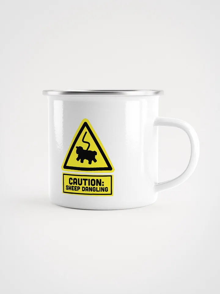Caution Sheep Dangling | Enamel Mug product image (1)