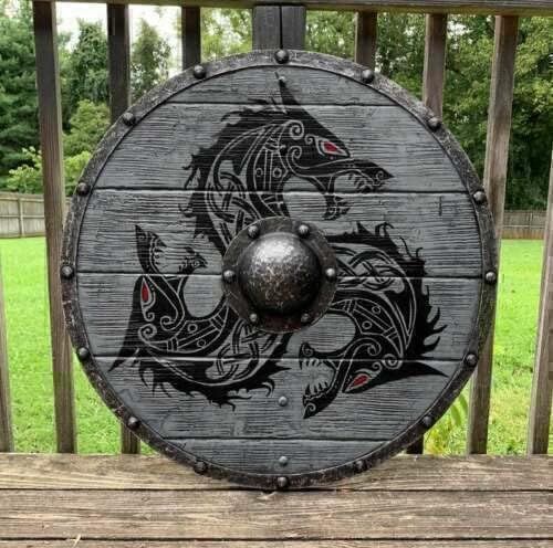Handmade Viking Battle Warrior Shield – A True Tribute to Viking Heritage product image (1)