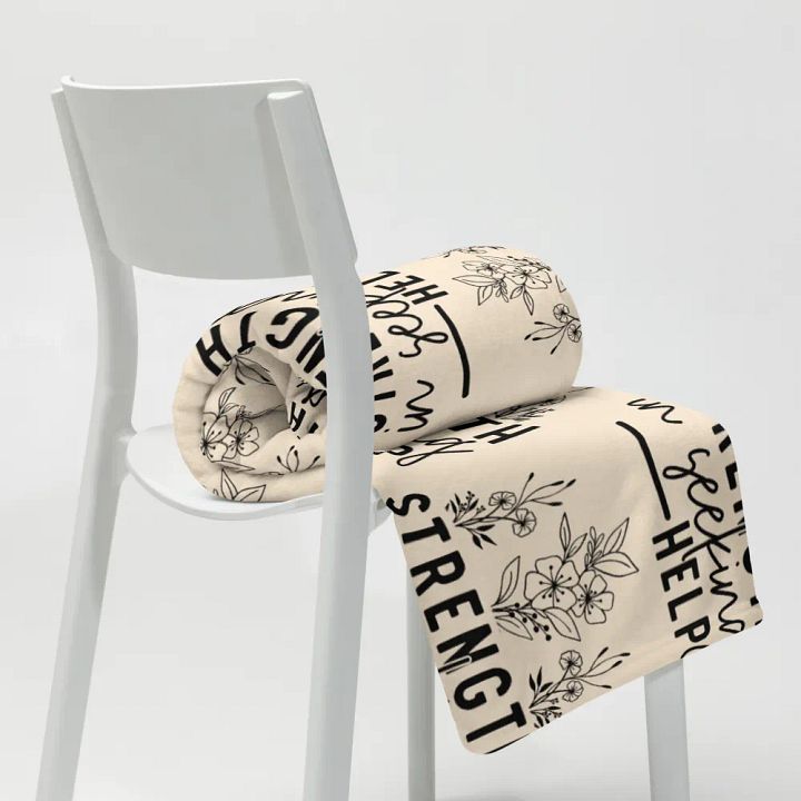 Strength Is Seeking Help Blanket product image (2)