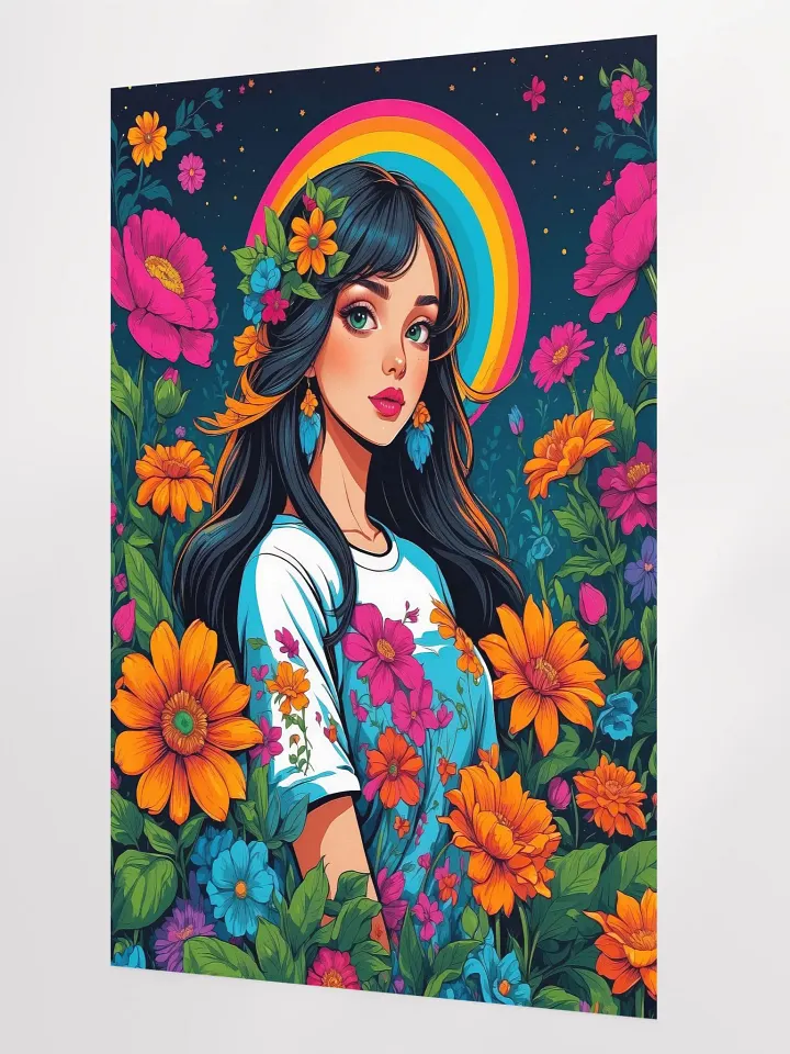 Midnight Flower Girl - Girly Poster - Large 24x36 Inches product image (2)