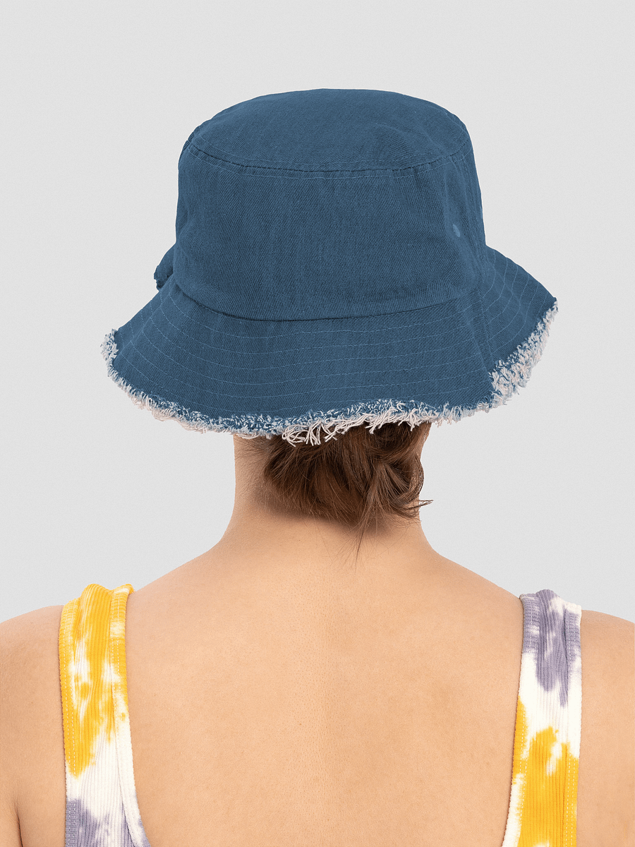 The Donna Howell Show Bible-Flourish Distressed Denim Bucket Hat product image (5)