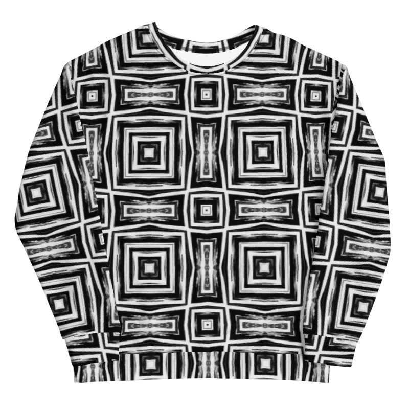 Abstract Monochrome Repeating Pattern Unisex All Over Print Sweatshirt product image (22)