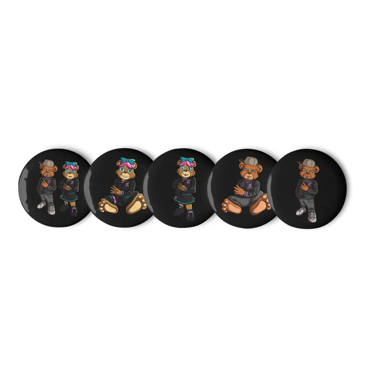 Bear Set of Pin Buttons product image (2)