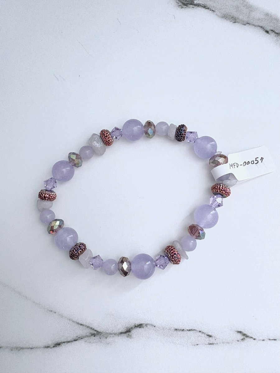 Beaded Stretch Bracelet | Handmade 8" Stretch Bracelet | Coastal Charm Jewelry by Monique Faella Designs™ | MFD-00057 product image (5)