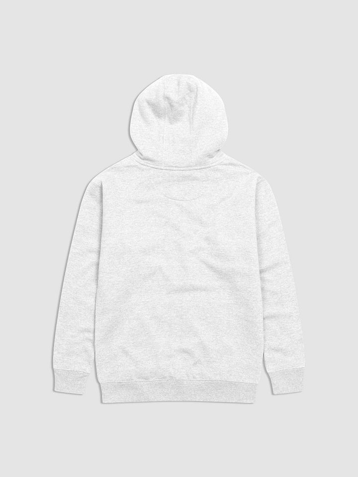 WHITE COTTON HOODIE (BLACK VAC LOGO) product image (2)