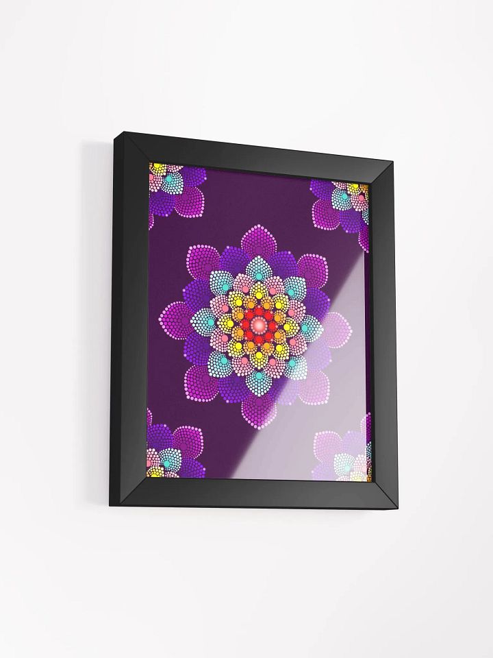 Simple Colorful Dot Mandala Framed High-Quality Matte Poster product image (12)