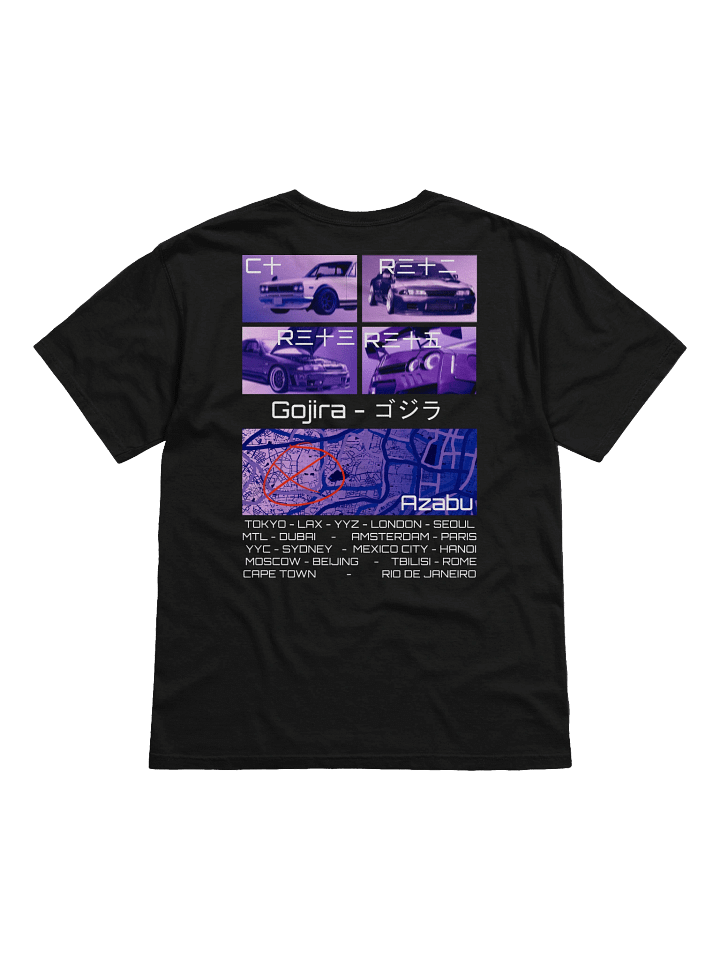 Gojira-Birthplace, List of Cities (Black) | Shirt product image (18)