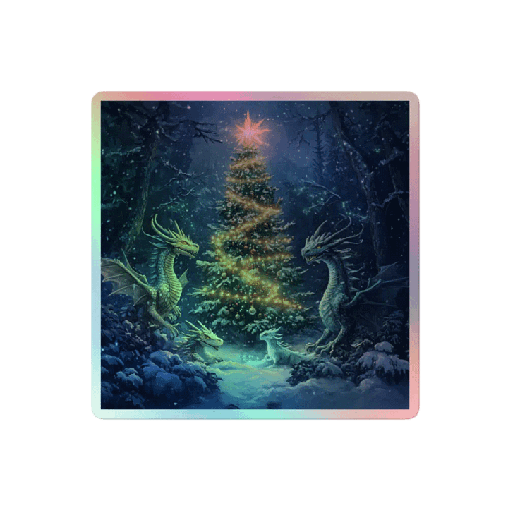 Dragon Christmas Holo-Sticker product image (2)